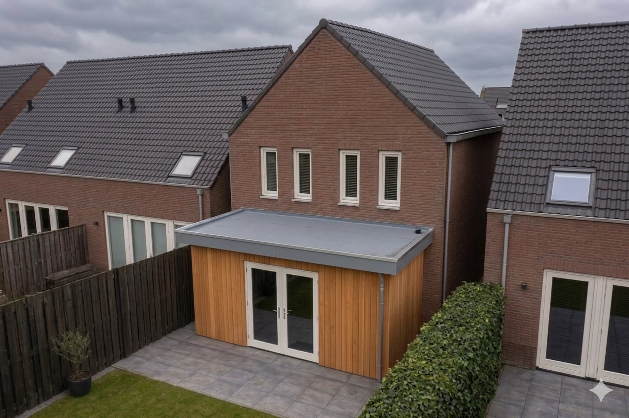Aanbouw met doorbraak en balkon — Wassenaar
